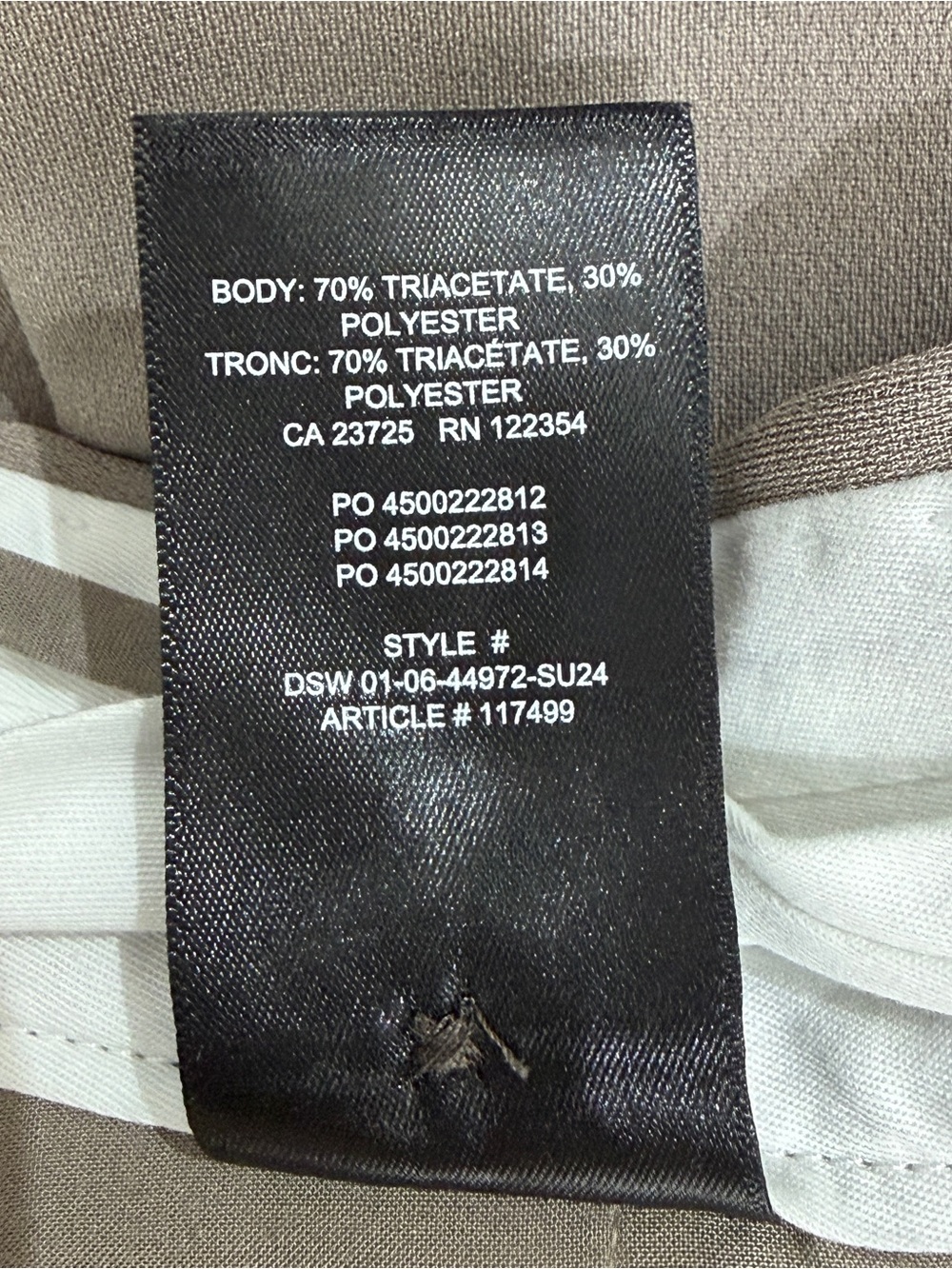 Aritzia Babaton taupe brown old money pleated cropped wide leg crepe pant 10 - Picture 14 of 14